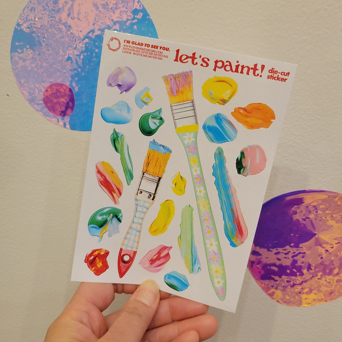 Give Me Museums: let's paint! Sticker Sheet