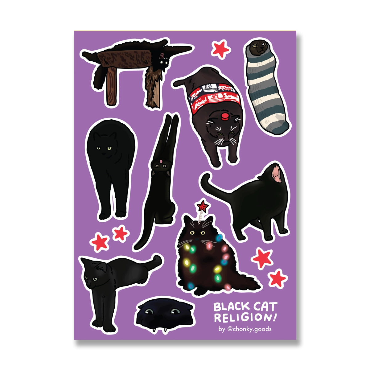 Ping Hatta: Cat Meme Sticker Sheets