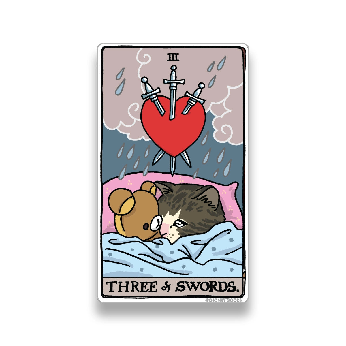 Ping Hatta: Cat Meme Tarot Stickers (Minor Arcana)