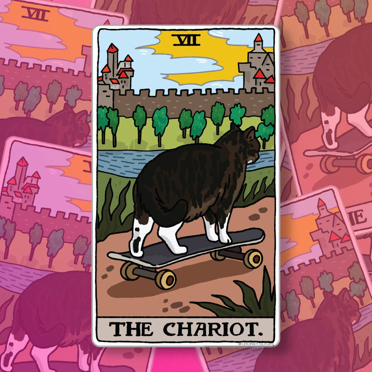 Ping Hatta: Cat Meme Tarot Stickers (Major Arcana)