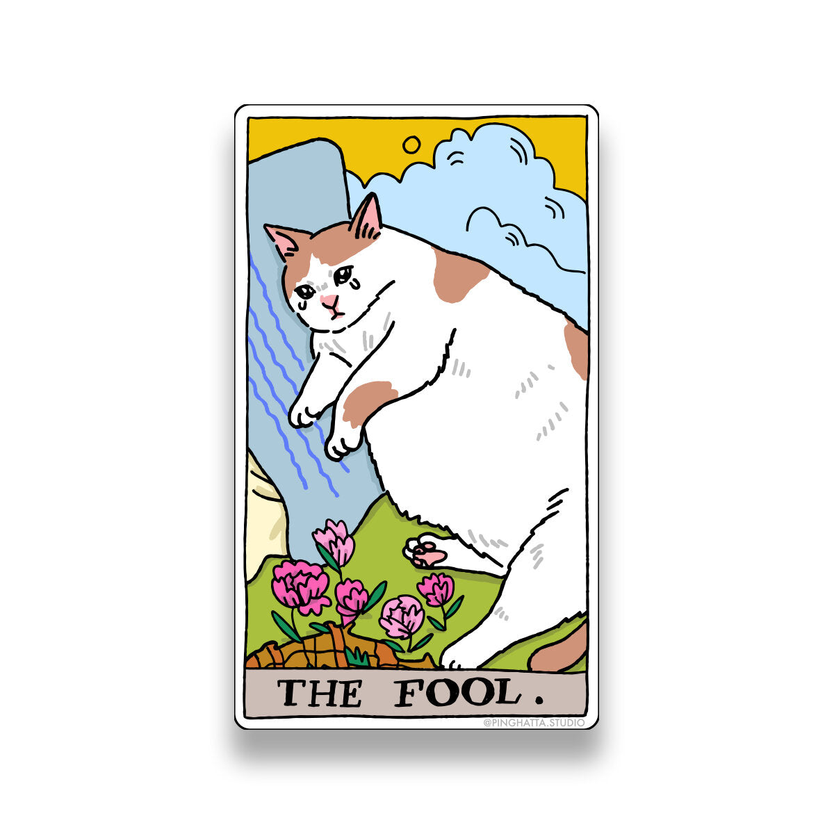 Ping Hatta: Cat Meme Tarot Stickers (Major Arcana)