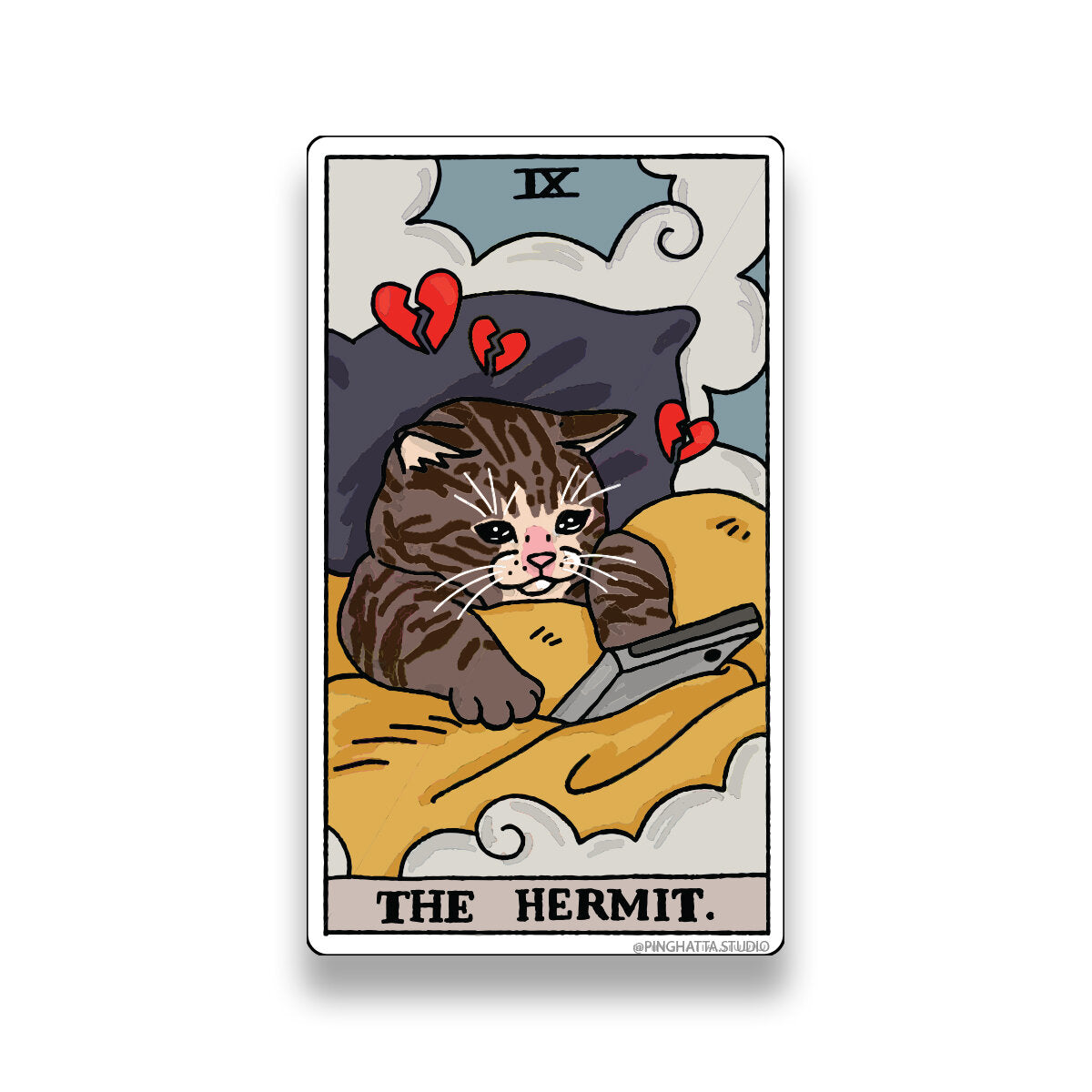 Ping Hatta: Cat Meme Tarot Stickers (Major Arcana)