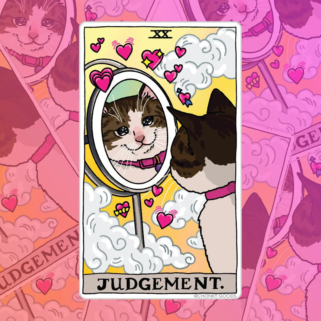 Ping Hatta: Cat Meme Tarot Stickers (Major Arcana)