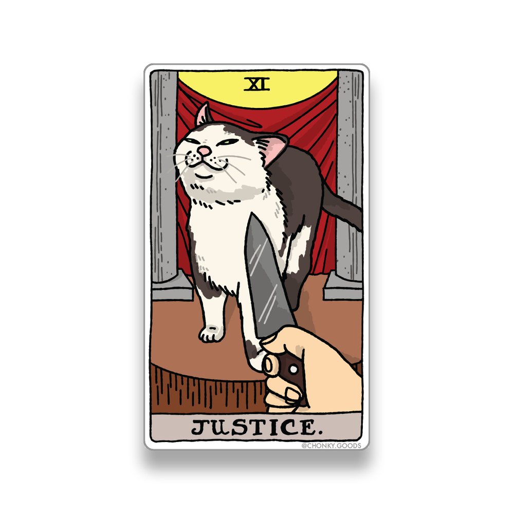 Ping Hatta: Cat Meme Tarot Stickers (Major Arcana)